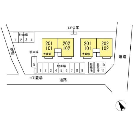 パストラル　壱番館 1-の区画図