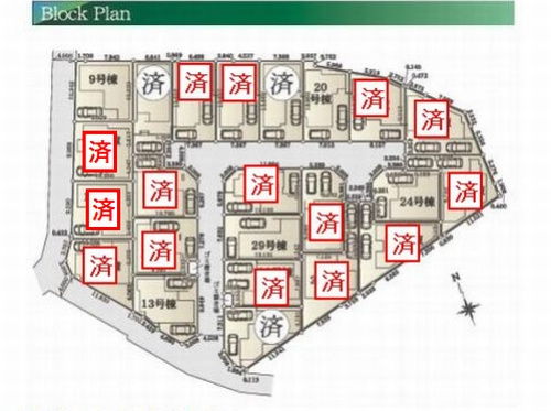【仲介手数料０円】茅ヶ崎市松林1丁目　新築一戸建て　全31棟の区画図|【仲介手数料０円】茅ヶ崎市松林1丁目　新築一戸建て　全31棟