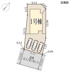 リーブルガーデン明石市魚住町金ケ崎の区画図