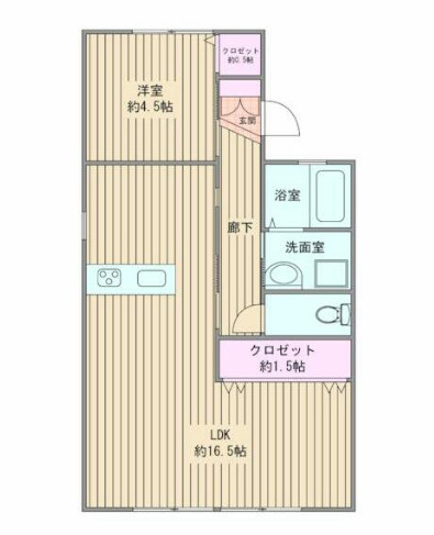 タデノハイツの間取り