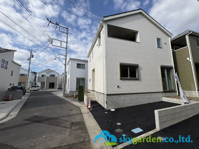 茅ヶ崎市中島第14　新築戸建　全2棟1号棟の前面道路含む現地写真|前面道路含む現地写真です