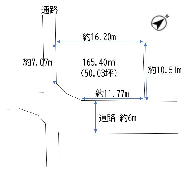 西区小針6丁目　土地の区画図