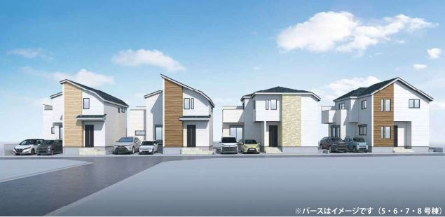 仲介手数料無料　KEIAI GRACE所沢市上安松9期・新築全8棟の外観パース
