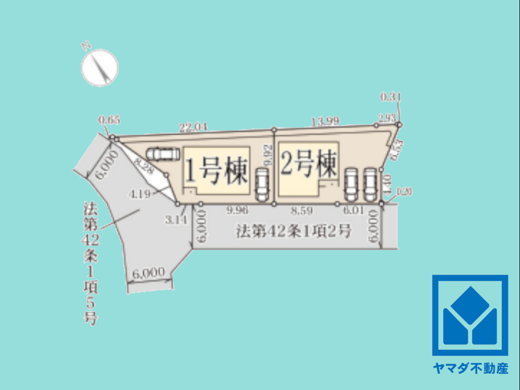 伏見区淀樋爪町　2号地の区画図