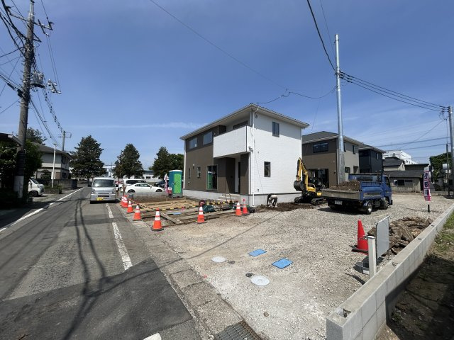 新築　高崎市島野町1期　2号棟の前面道路含む現地写真|現地写真　南側接道幅員約5ｍ