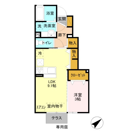 セジュールＫＰＥＣの間取り