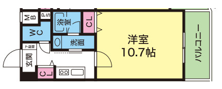 YKハイツ西明石2の間取り