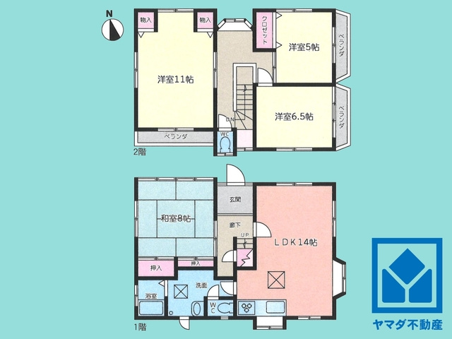 西宮市仁川百合野町の間取り