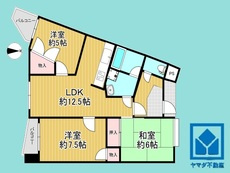パレ武庫川パート2の間取り|3LDK、専有面積65.37平米、バルコニー面積9.09平米、7階建て5階部分。2026年1月30日リフォーム済の大変綺麗なお部屋で、即ご入居いただけます。