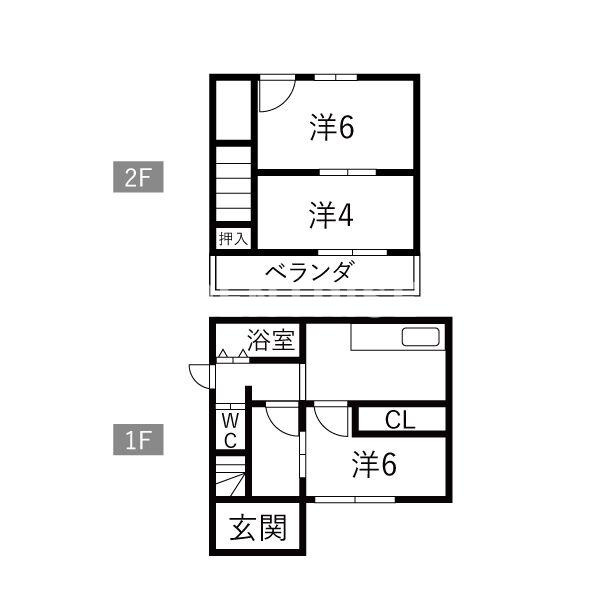 河合借家の間取り