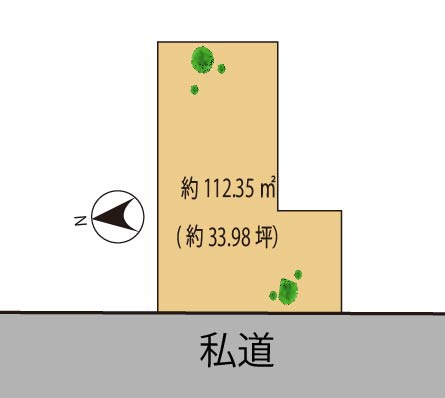 品川区豊町5丁目　建築条件無し売地の区画図