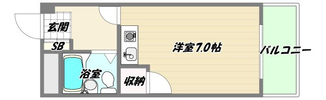 大阪市東淀川区淡路５丁目の賃貸マンションの間取り