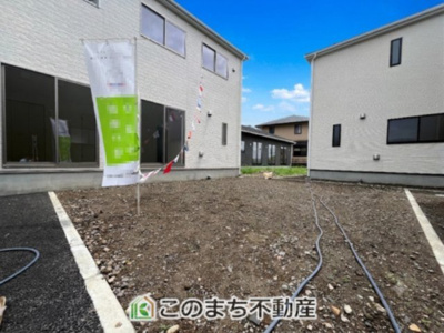 【庭】 | CRADLEGARDEN筑西市二木成第2　3号棟 | お庭でご家族や友人を招いてＢＢＱもできますね！お子様の水遊びにもぴったりです☆