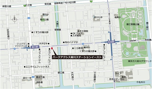 パークアクシス菊川ステーションイーストの地図