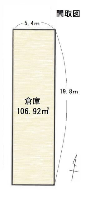 清水区蒲原 売倉庫の区画図