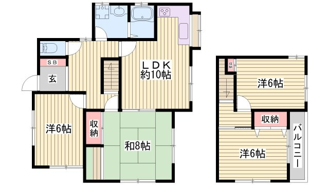 香寺町戸建ての間取り