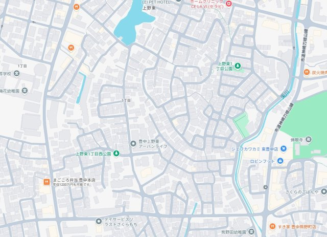 豊中市上野東　第2期　新築一戸建ての地図