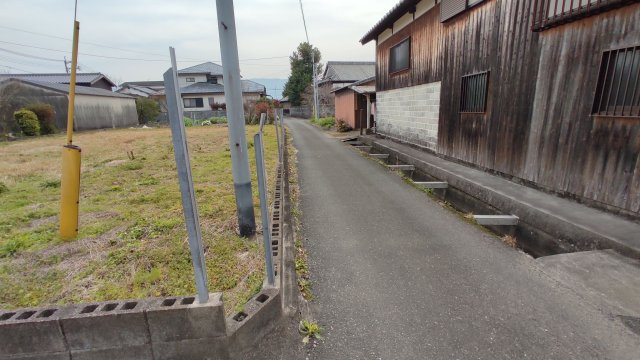 朝倉市大庭　売り土地の前面道路含む現地写真|前面道路含む現地写真です