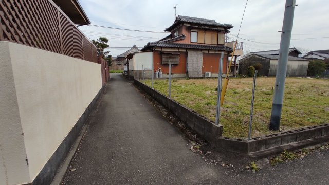 朝倉市大庭　売り土地の前面道路含む現地写真|前面道路含む現地写真です