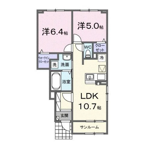 ディーテラス　Ⅱの間取り
