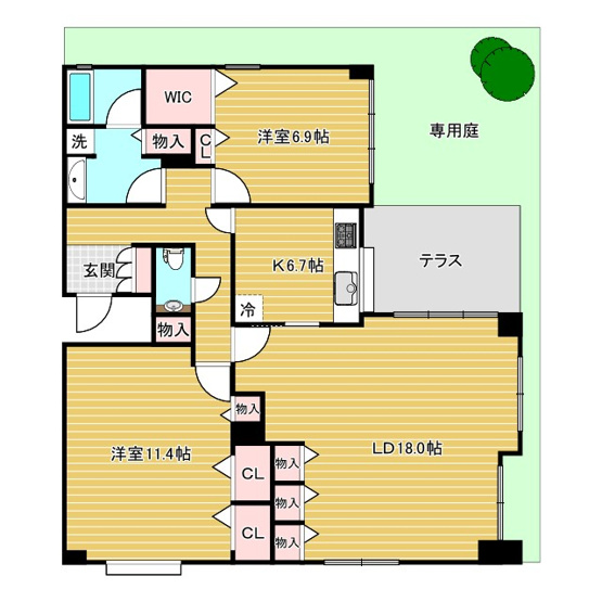 【間取り】 | パークハイム御影中町
