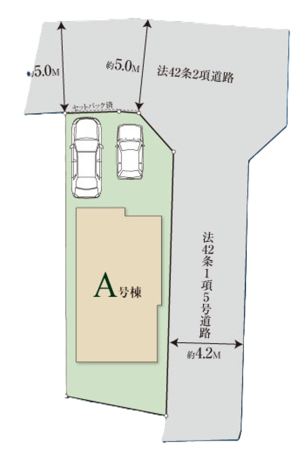 所沢市荒幡・全1棟　新築一戸建　～IDS工法～の区画図|カースペース2台分（車種制限あり）
