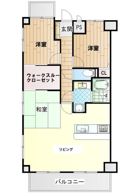 ライオンズマンション楽々園第2の間取り