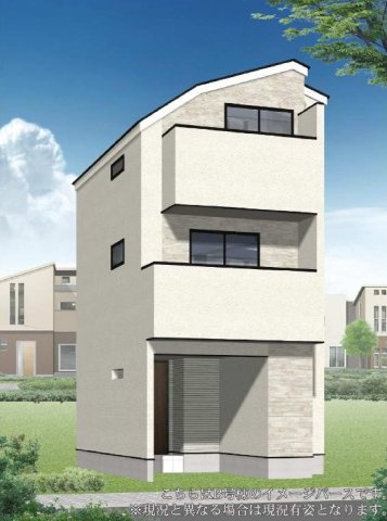 【横浜市西区境之谷97-40全3棟新築戸建て】★仲介手数料無料★（稲荷台小学校・岩井原中学校）の外観パース