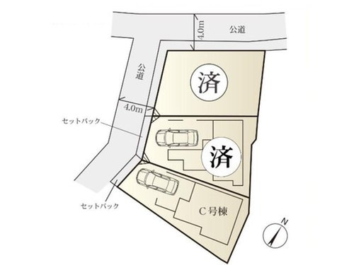 【横浜市西区境之谷97-40全3棟新築戸建て】★仲介手数料無料★（稲荷台小学校・岩井原中学校）の区画図