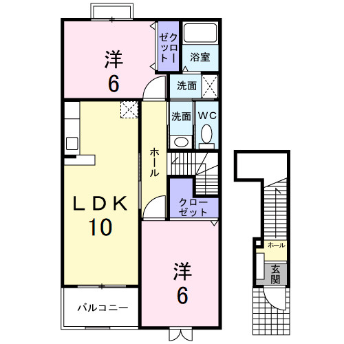 ウエストスクエアBの間取り