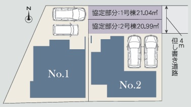 市川市北方３丁目３１５②の区画図