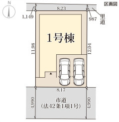 リーブルガーデン城陽市寺田今堀2期の区画図
