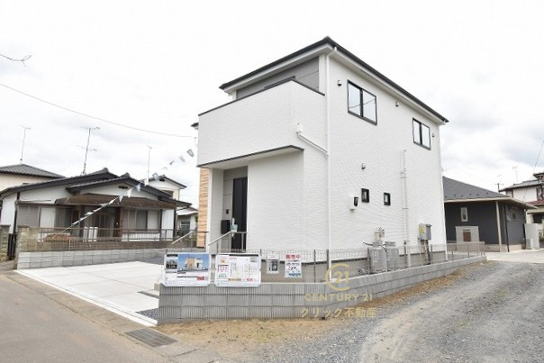 GRACE　水戸市吉沢町　3期 　限定1棟！の前面道路含む現地写真|開放的な角地です！