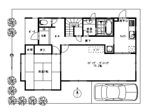 白岡市新白岡　中古戸建の区画図