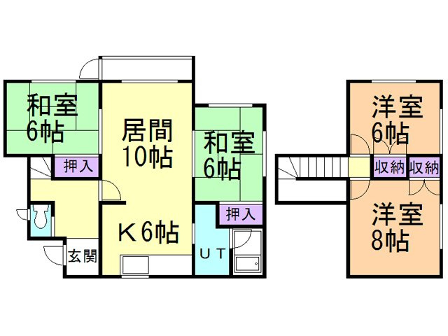 登別市千歳町4丁目5-22戸建の間取り
