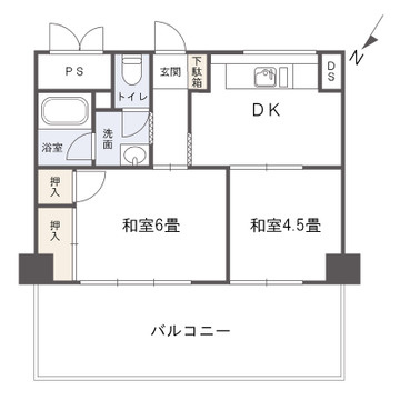 第２鶴丸ハイツの間取り