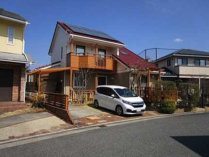 安佐南区伴南１丁目の前面道路含む現地写真