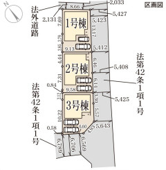 リーブルガーデン亀岡市篠町篠上西裏の区画図