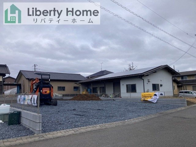ひたちなか市阿字ヶ浦町第4　新築戸建　1号棟の前面道路含む現地写真