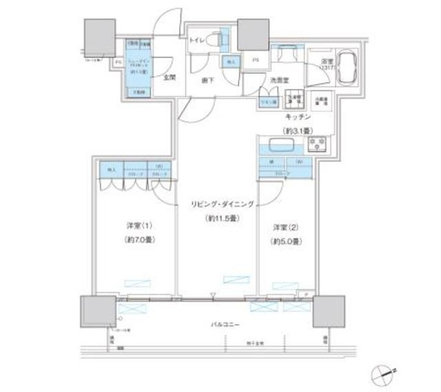 パークシティ柏の葉キャンパス　ザ・ゲートタワー　ウエストの間取り
