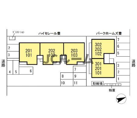 パークホームズ豊の区画図