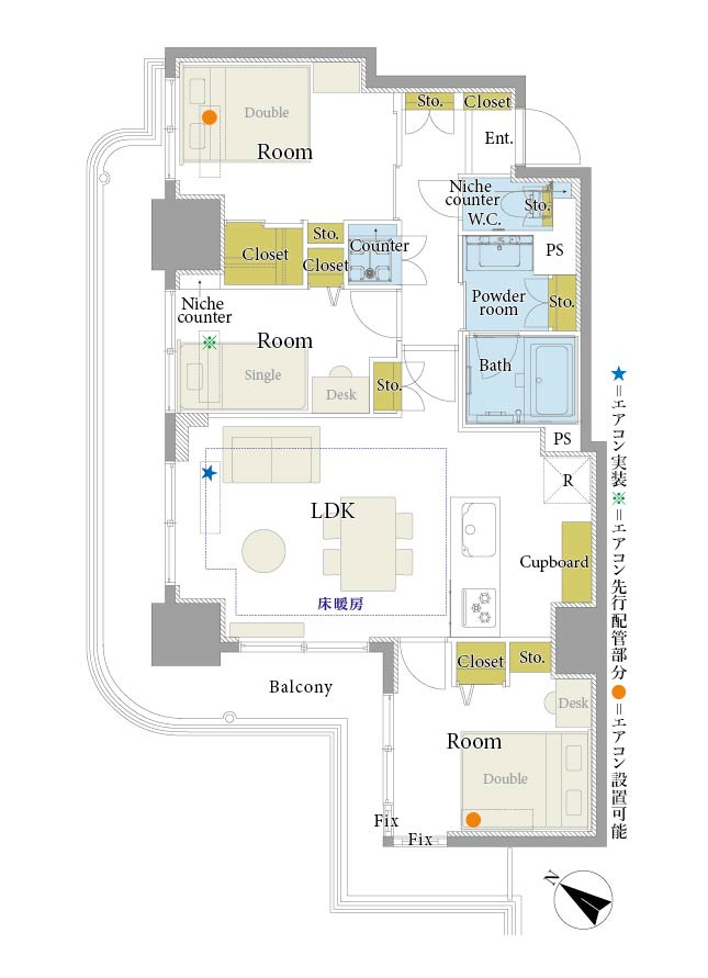 川口パークタワーの地図