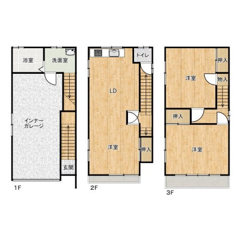 【間取り】 | 津田東町2丁目　貸家 | 間取りになります。