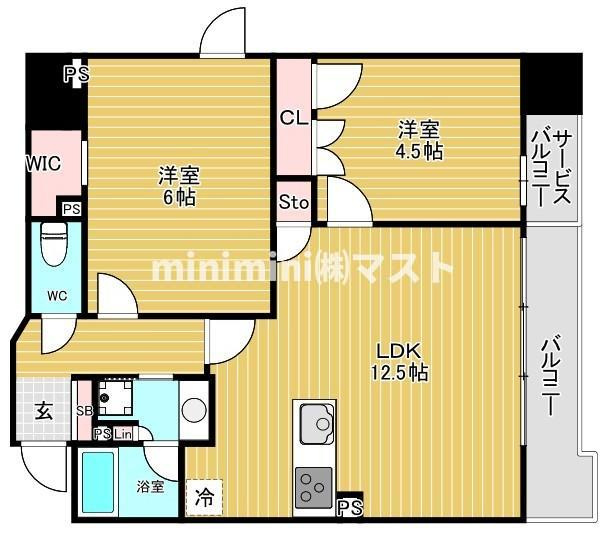 ＳＴＡＮＤＺ四天王寺前夕陽丘の間取り
