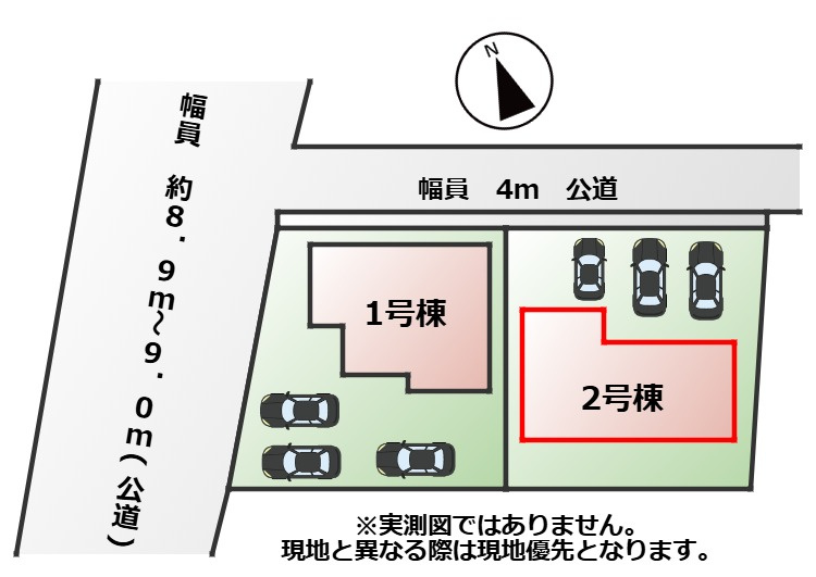 リガーレ宇都宮市双葉5期の区画図|【全2棟】各号棟の詳細については、お気軽にお問い合わせください♪