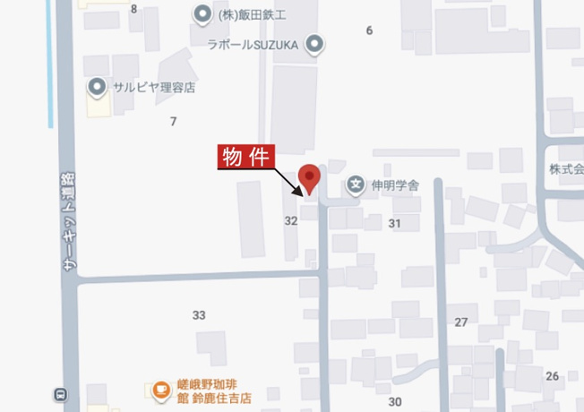 【地図】 | 鈴鹿市住吉1丁目《1号棟》 | 詳細Map