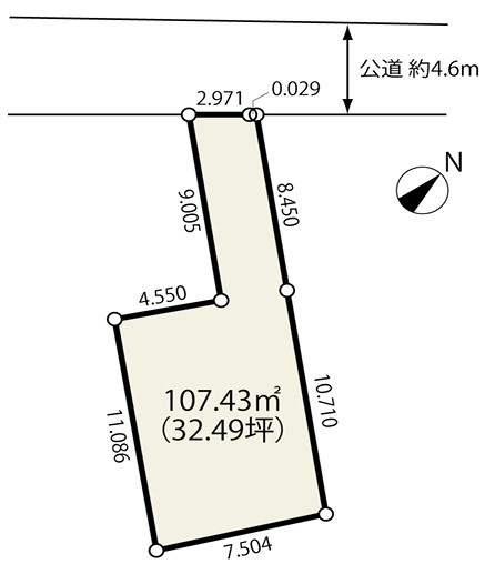 茅ヶ崎市美住町　建築条件なし　売地