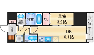 【間取り】 | ルネフラッツ今池駅前South | 略図の為、現状優先