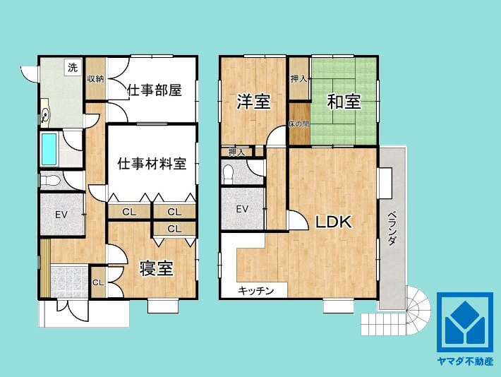 西宮市神園町の間取り|図面と現況が異なる場合は現況を優先いたします。
1階・2階への移動がしやすいホームエレベーター付き。バリアフリーにも配慮された、家族みんなが過ごしやすい住宅です。