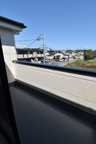 GRACE　水戸市渡里町　1期 　限定1棟！のバルコニー|日当たり良好なバルコニーです。気分転換に出るだけでも、晴れた日にお洗濯物やお布団を一気に干すのも気持ちがいい♪（写真は完成イメージ)